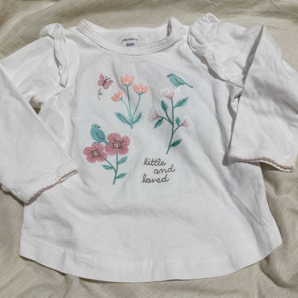 Baby floral embroidered shirt
